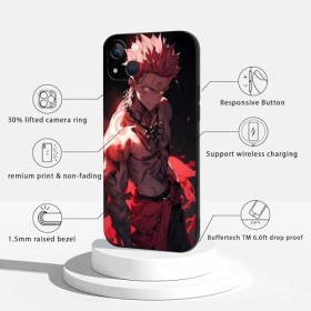2 Pièces Coque pour Apple iPhone 15 PLUS 6.7, avec Anime motif Jujutsu Kaisen Gojo Satoru Itadori Yuji Manga Antichoc TPU S