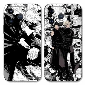 2 Pièces Coque pour Apple iPhone 15 PRO 6.1, avec Anime motif Jujutsu Kaisen Gojo Satoru Itadori Yuji Manga Antichoc TPU Si