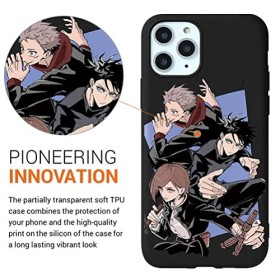 Coque pour Apple iPhone XR 6,1" Antichoc Doux Silicone TPU Protection Housse, Étui de Téléphone Anime Jujutsu Kaisen Bumper C