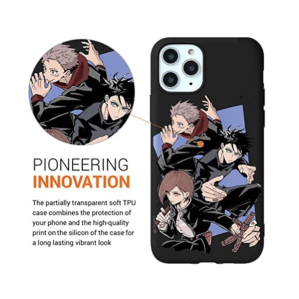 Coque pour Apple iPhone XR 6,1" Antichoc Doux Silicone TPU Protection Housse, Étui de Téléphone Anime Jujutsu Kaisen Bumper C