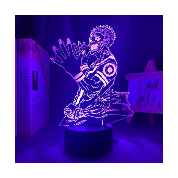 KJsdaADSA Lampe Anime Ryomen Sukuna lumière Jujutsu Kaisen veilleuse LED pour cadeau danniversaire Jujutsu Kaisen veilleuse 