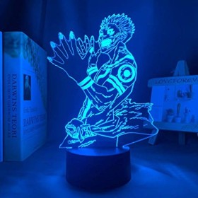KJsdaADSA Lampe Anime Ryomen Sukuna lumière Jujutsu Kaisen veilleuse LED pour cadeau danniversaire Jujutsu Kaisen veilleuse 