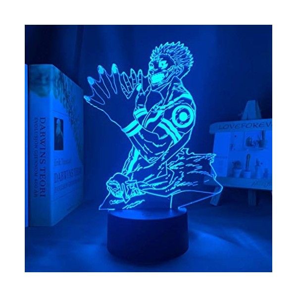 KJsdaADSA Lampe Anime Ryomen Sukuna lumière Jujutsu Kaisen veilleuse LED pour cadeau danniversaire Jujutsu Kaisen veilleuse 