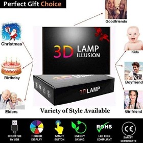 Lampe illusion 3D Yuji Itadori Jujutsu Kaisen -7 couleurs Lampe dimmable avec télécommande 3D LED veilleuse cadeau garçon fil