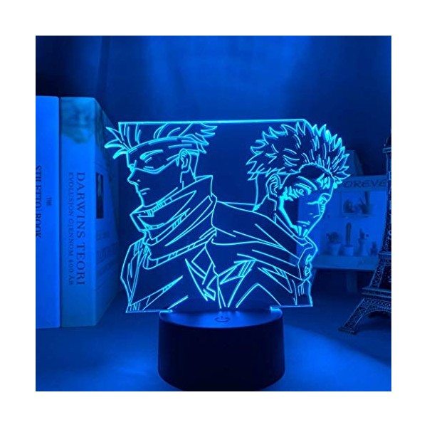 KJsdaADSA Anime Lampe Satoru Gojo Jujutsu Kaisen LED Nachtlicht Yuji Itadori für Raumdeko Geburtstagsgeschenk Jujutsu Kaisen