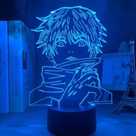 Lampe Anime Satoru Gojo lumière Jujutsu Kaisen veilleuse LED pour cadeau danniversaire Jujutsu Kaisen veilleuse Satoru lampe