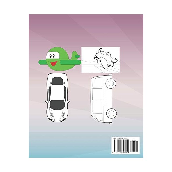 Trucks, Planes and Cars Coloring Book for kids: Preschoolers, Boys, Girls & Kids Ages 2-4, Ages 4-8,Vehicle Coloring Book for