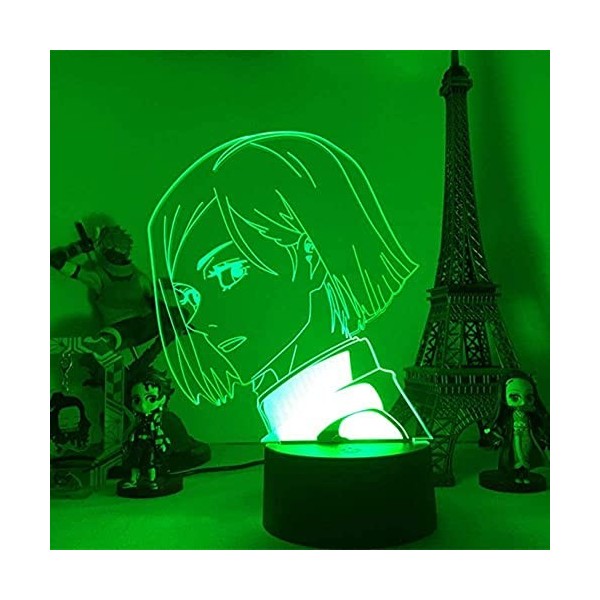 3D illusion led veilleuse lampes enfants lampe anime lampe Kugisaki Nobara lumière Jujutsu Kaisen led veilleuse pour Jujutsu 