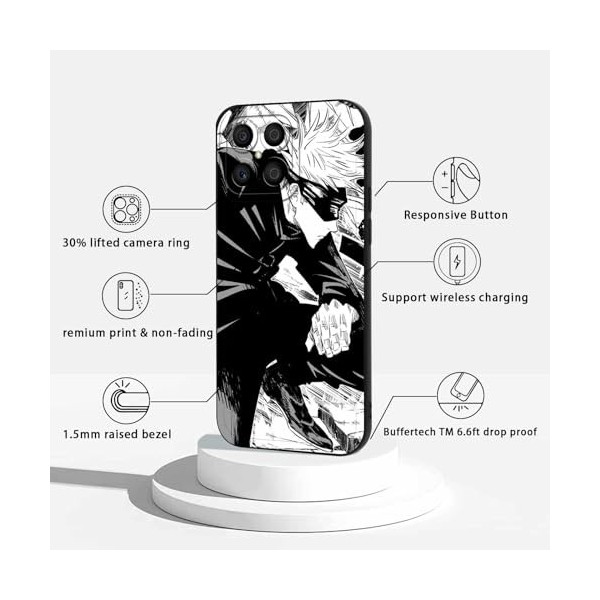 LYUBFDC 2 Pièces Coque pour Honor X8 4G 6.7, avec Anime Motif Jujutsu Kaisen Gojo Satoru Itadori Yuji Manga Antichoc TPU S