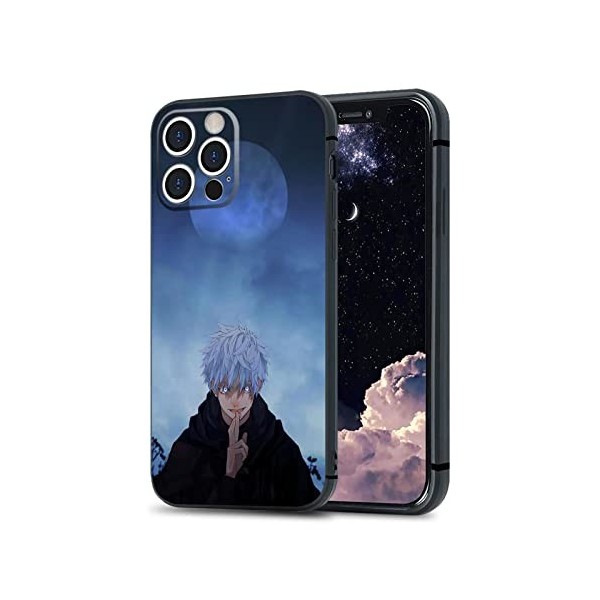 Satoru Gojo Jujutsu Kaisen Coque de protection en verre trempé pour iPhone 7/8/SE 2020