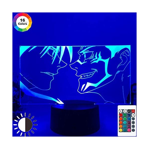 Veilleuses 3D pour garçons filles Jujutsu Kaisen Ryomen Sukuna 3D LED veilleuse lampe pour chambre décor enfants cadeau dann