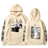 zhedu Jujutsu Kaisen Gojo Satoru Sweat à Capuche Imprimé Hommes Mode Hip Hop Hauts Pullover Poche ​Sweats Automne Cosplays à 