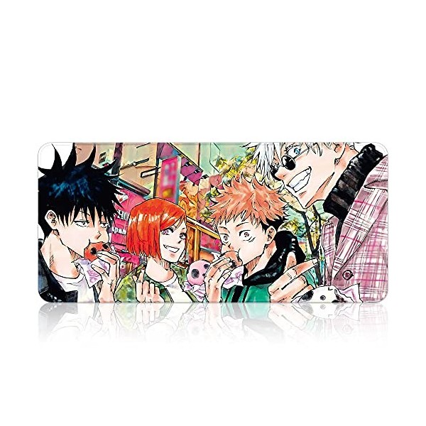 Tapis de souris Jinxy Jujutsu Kaisen Grande taille Anime japonais Manga Tapis de souris imperméable en caoutchouc avec design
