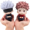 iFii Figurine Anime Jujutsu Kaisen Version Q 9 cm, Gojo Satoru assis Recherche en PVC Jouet Cadeaux Gojo Satoru 