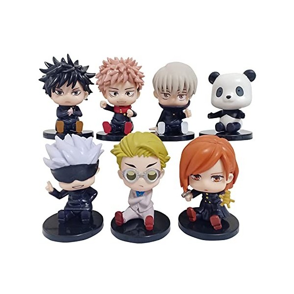 MyrRhe Figurine DAnime, Ensemble de Figurines Jujutsu Kaisen Itadori Yuji Ryomen Sukuna Gojo Satoru Figurine En Pvc Modèle d