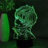 Veilleuses 3D pour filles garçons Jujutsu Kaisen Inumaki Toge Led 3D veilleuse Anime pour chambre décor enfant cadeau 7 coule