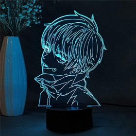 Veilleuses 3D pour filles garçons Jujutsu Kaisen Inumaki Toge Led 3D veilleuse Anime pour chambre décor enfant cadeau 7 coule