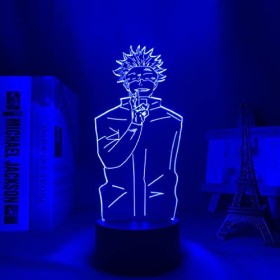 ItoNC Anime Jujutsu Kaisen LED Veilleuse Satoru Gojo Lampe pour Chambre Décor Anniversaire Cadeau Lumière Gadget 7 Couleur Ta