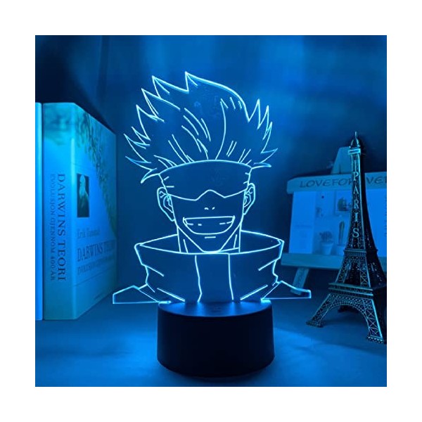 ItoNC Lampe Anime Satoru Gojo Jujutsu Kaisen Veilleuse LED pour Cadeau dAnniversaire Jujutsu Kaisen Veilleuse Satoru Gojo La