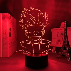 ItoNC Lampe Anime Satoru Gojo Jujutsu Kaisen Veilleuse LED pour Cadeau dAnniversaire Jujutsu Kaisen Veilleuse Satoru Gojo La
