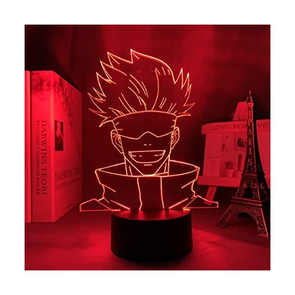ItoNC Lampe Anime Satoru Gojo Jujutsu Kaisen Veilleuse LED pour Cadeau dAnniversaire Jujutsu Kaisen Veilleuse Satoru Gojo La