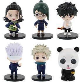 FABIIA 6Pcs / Set Jujutsu Kaisen Posture Debout Figume Getō Suguru/Gojō Satoru/Okkotsu Yūta Anime Action Figure Décoration Gâ
