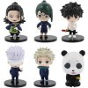 FABIIA 6Pcs / Set Jujutsu Kaisen Posture Debout Figume Getō Suguru/Gojō Satoru/Okkotsu Yūta Anime Action Figure Décoration Gâ