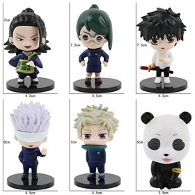 FABIIA 6Pcs / Set Jujutsu Kaisen Posture Debout Figume Getō Suguru/Gojō Satoru/Okkotsu Yūta Anime Action Figure Décoration Gâ