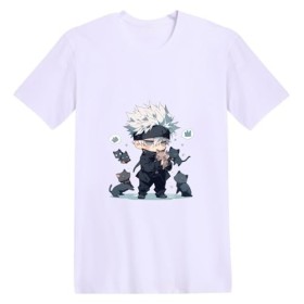 IBWC Anime Jujutsu Kaisen T - Shirt Noir Oversize Hip Hop Loisirs Collège Vent Unisexe T - Shirt-color03||XL