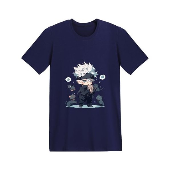 IBWC Anime Jujutsu Kaisen T - Shirt Noir Oversize Hip Hop Loisirs Collège Vent Unisexe T - Shirt-color03||XL