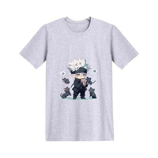 IBWC Anime Jujutsu Kaisen T - Shirt Noir Oversize Hip Hop Loisirs Collège Vent Unisexe T - Shirt-color03||XL