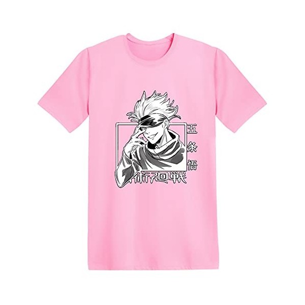 Keephen Jujutsu Kaisen Fushiguro Megumi T-Shirt été Unisexe à Manches Courtes col Rond Gojo Satoru T-Shirt pour Hommes/Femmes