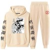Jujutsu Kaisen Ensemble de survêtement pour Hommes Femmes Jujutsu Kaisen 3D imprimé à Capuche + Pantalon Jogger Deux pièces E