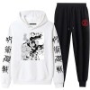 Jujutsu Kaisen Ensemble de survêtement pour Hommes Femmes Jujutsu Kaisen 3D imprimé à Capuche + Pantalon Jogger Deux pièces E