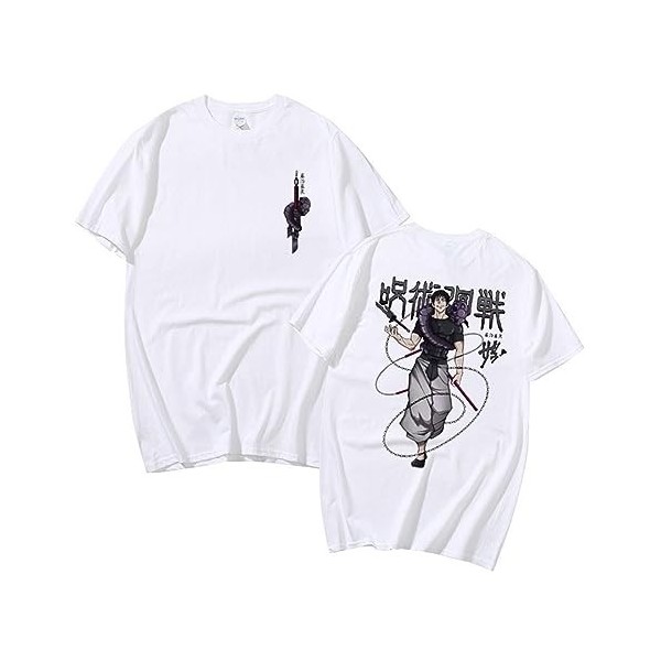 T-Shirt Jujutsu Kaisen Unisexe Fushiguro Toji Décontracté Streetwear à Manches Courtes Harajuku T-Shirt Anime Geto Suguru Cos