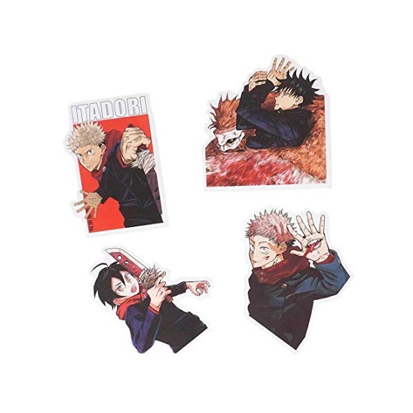 CoolChange Sticker de Haute qualité de Jujutsu Kaisen | 50 Autocollants de Jujutsu Kaisen