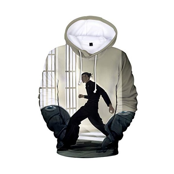 AMOMA Cosplay Anime Jujutsu Kaisen Sweats à Capuche Unisexe T-Shirts à Manches Longues Gojo 3D Impression Sweatshirt XS,Comic