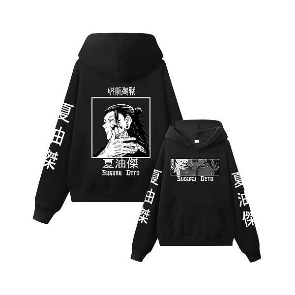 flowereyes Jujutsu Kaisen Geto Suguru Sweat à Capuche Anime Manga Pull à Capuche Streetwear Geto Suguru Sweat-Shirt pour Unis