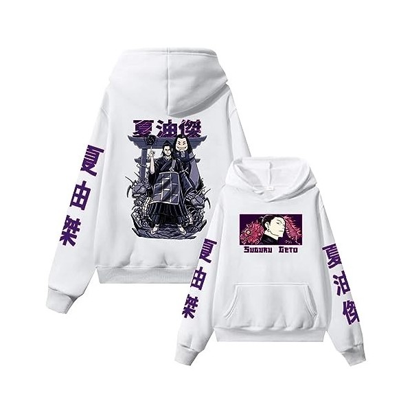 flowereyes Jujutsu Kaisen Geto Suguru Sweat à Capuche Anime Manga Pull à Capuche Streetwear Geto Suguru Sweat-Shirt pour Unis