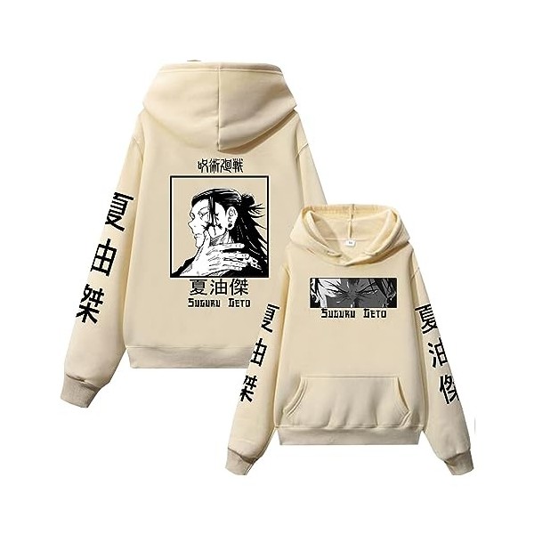flowereyes Jujutsu Kaisen Geto Suguru Sweat à Capuche Anime Manga Pull à Capuche Streetwear Geto Suguru Sweat-Shirt pour Unis