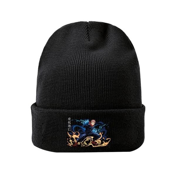 westtrend Bonnet en Maille Dessin Animé Chapeau tricoté Jujutsu Kaisen Automne Hiver Hommes et Femmes Outdoor Chaud Chapeau T