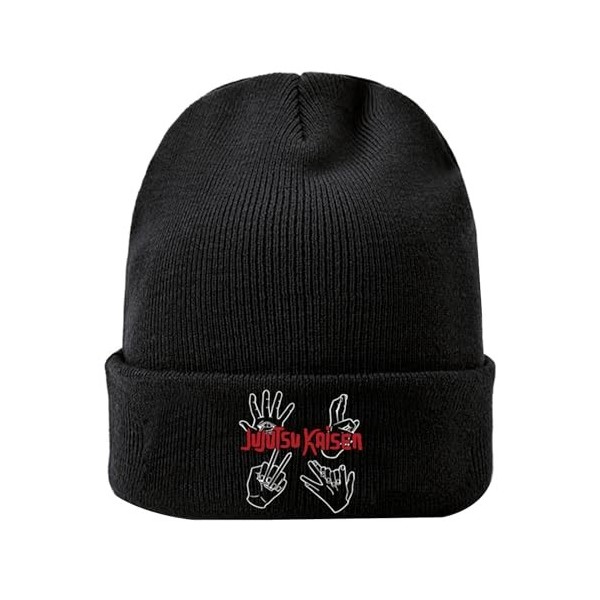 westtrend Bonnet en Maille Dessin Animé Chapeau tricoté Jujutsu Kaisen Automne Hiver Hommes et Femmes Outdoor Chaud Chapeau T