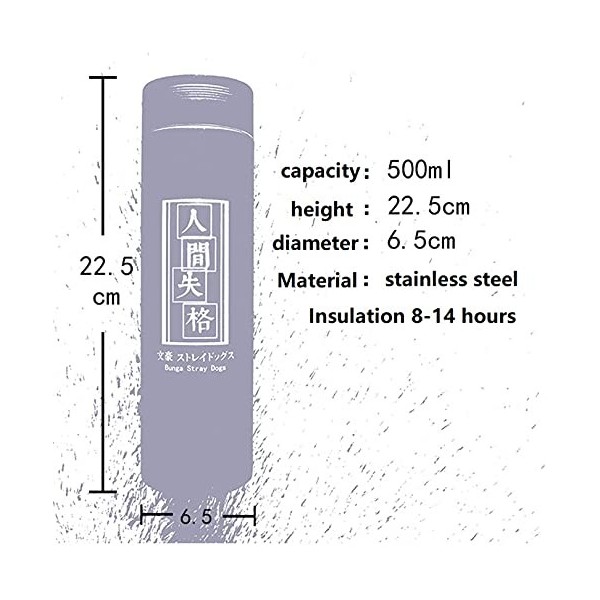 Bouteilles deau pour Anime Naruto, bouteille isotherme en acier inoxydable, accessoires de camping portables pour cadeau da