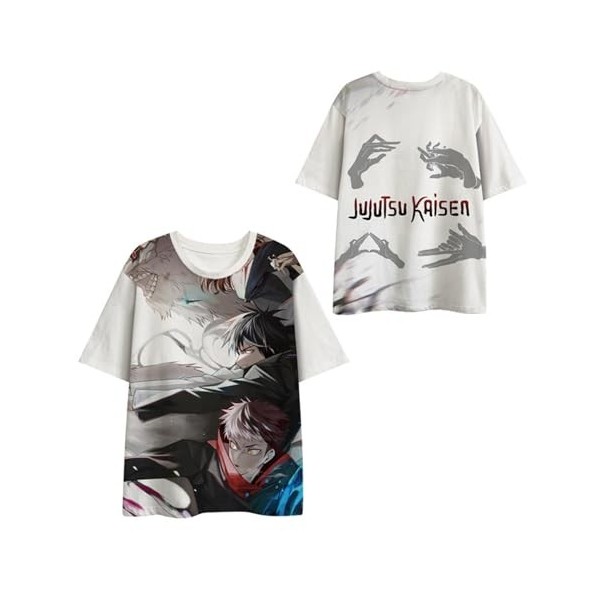 flowereyes Anime 3D imprimé Jujutsu Kaisen T-Shirt Sukuna Itadori Yuji Satoru Gojo Personnalisé Casual Plus Size T-Shirt