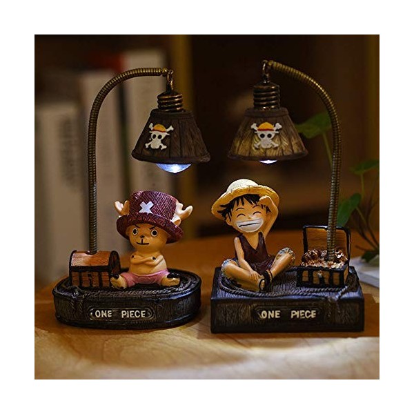 ALTcompluser One Piece Lampe de chevet LED Lampe de bureau Décoration pour chambre denfant ou salon