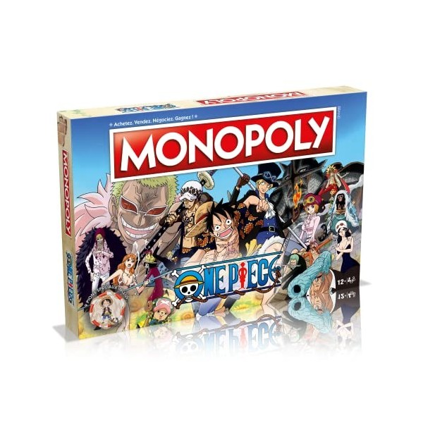 WINNING MOVES - MONOPOLY - ONE PIECE - Jeu de société - Version française - 6 joueurs