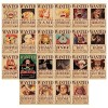 CBOSNF One Piece Wanted Poster 22 One Piece Affiche Anime Poster Vintage Affiche Luffy Poster Anime Décoration dIntérieur Dé
