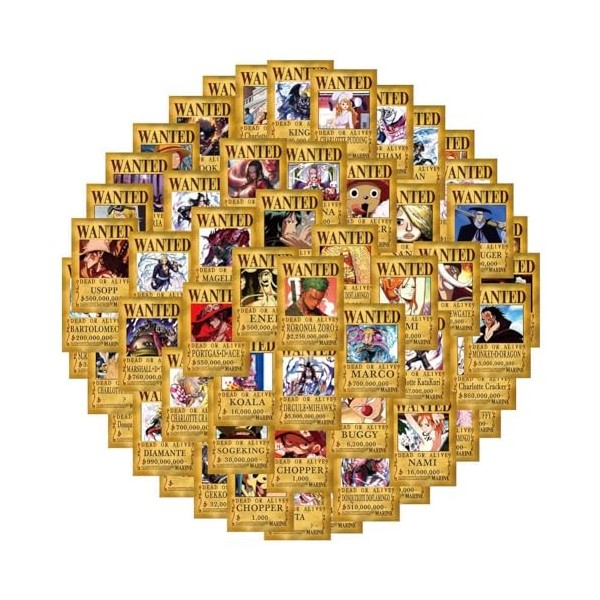 CBOSNF One Piece Wanted Poster 22 One Piece Affiche Anime Poster Vintage Affiche Luffy Poster Anime Décoration dIntérieur Dé