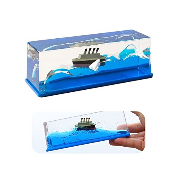 Tuzsocr Bandai One Piece Model Ship,Black Pearl Pirate Ship,Titanic Toy Cadeau,Modèle Fluide de Bateau de croisière en Acryli