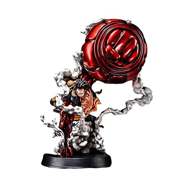 Anime One Piece Figurine,Luffy Gear 4 Kong Gun Nouvelle Monkey D Figure 25cm-New World-Figurine Décoration Ornements Collecti